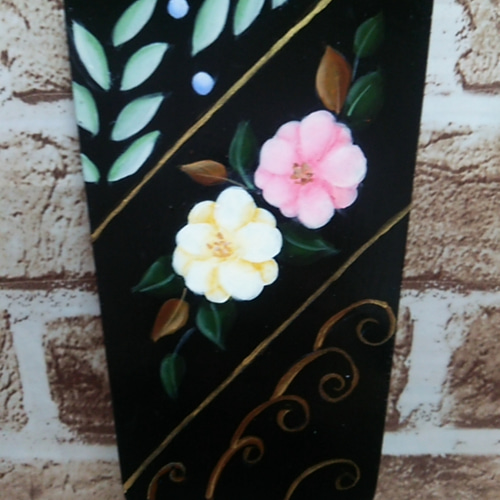 お正月の羽子板☆黒☆トールペイント その他インテリア雑貨 アクア