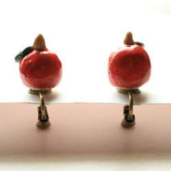 リンゴ飴のイヤリング 4枚目の画像