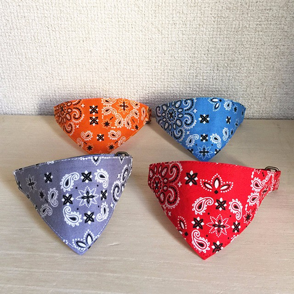 Serious Collar [Really Bandana] 顯眼的 Bandana 風格/可選安全扣布 Sarkan 貓友好 第1張的照片