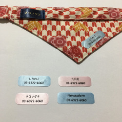 Serious Collar【瓶蓋圖案】顯眼頭巾款式/貓友好型可選扣貓項圈安全項圈小貓成年貓 第8張的照片