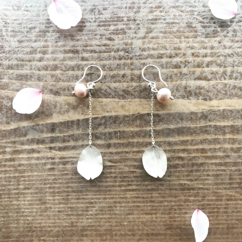 Sakura　ピアス　桜　シルバー　ピンク　パール