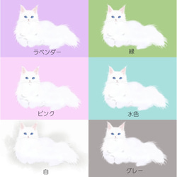 受注生産　猫ちゃんパスケース　メインクーン　12色　　　 8枚目の画像