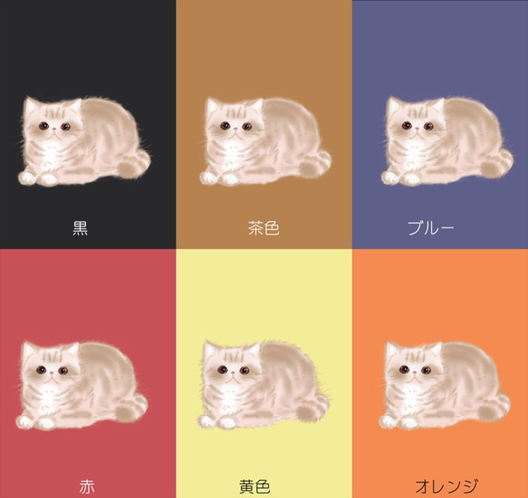 受注生産　猫ちゃんパスケース　エキゾチックショートヘアー　12色　　　 7枚目の画像