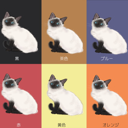 貓智能手機殼 暹羅貓 12 種顏色 定制 兼容各種型號 第5張的照片
