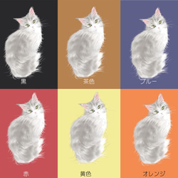 可愛い猫のモバイルバッテリー　メインクーン３種類　全12色　受注生産　 6枚目の画像