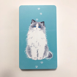 可愛い猫のモバイルバッテリー　ラグドール　お色は全12色　受注生産　 1枚目の画像