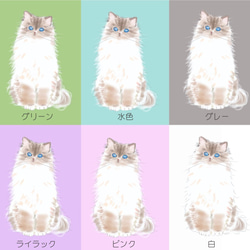 可愛い猫のモバイルバッテリー　ラグドール　お色は全12色　受注生産　 4枚目の画像