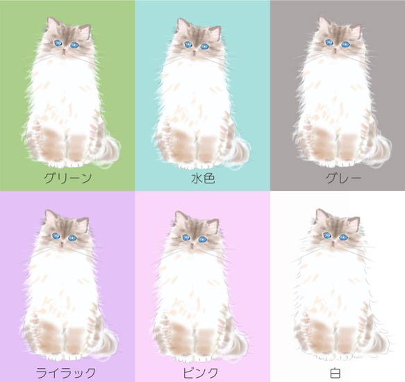 可愛い猫のモバイルバッテリー　ラグドール　お色は全12色　受注生産　 4枚目の画像