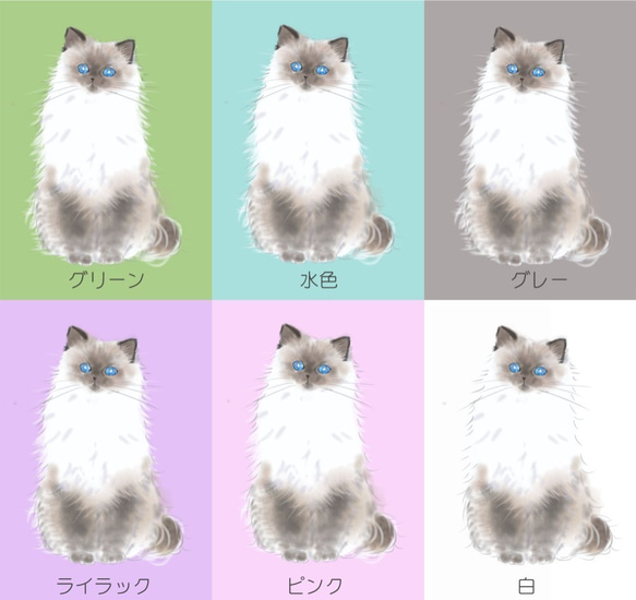 可愛い猫のモバイルバッテリー　ラグドール　お色は全12色　受注生産　 6枚目の画像