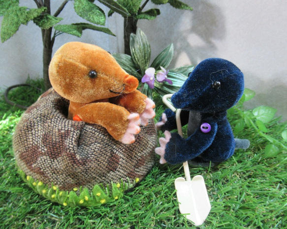 ぬいぐるみ・マスコット tara モグラの兄弟 ぬいぐるみ tara 通販 10844198｜Creema(クリーマ)