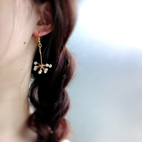 線香花火のピアスorイヤリング ピアス（フープ） Chiasora 通販 