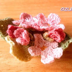 菫のコサージュ　ピンク系 3枚目の画像