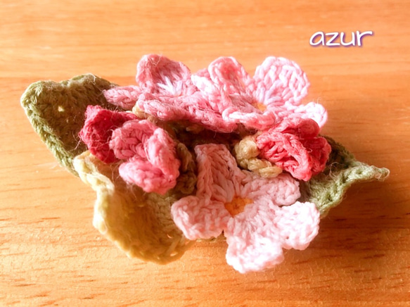 菫のコサージュ　ピンク系 3枚目の画像