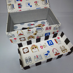 キラキラガールズのBOX（トレイ付）★裁縫箱、お道具箱にも 6枚目の画像
