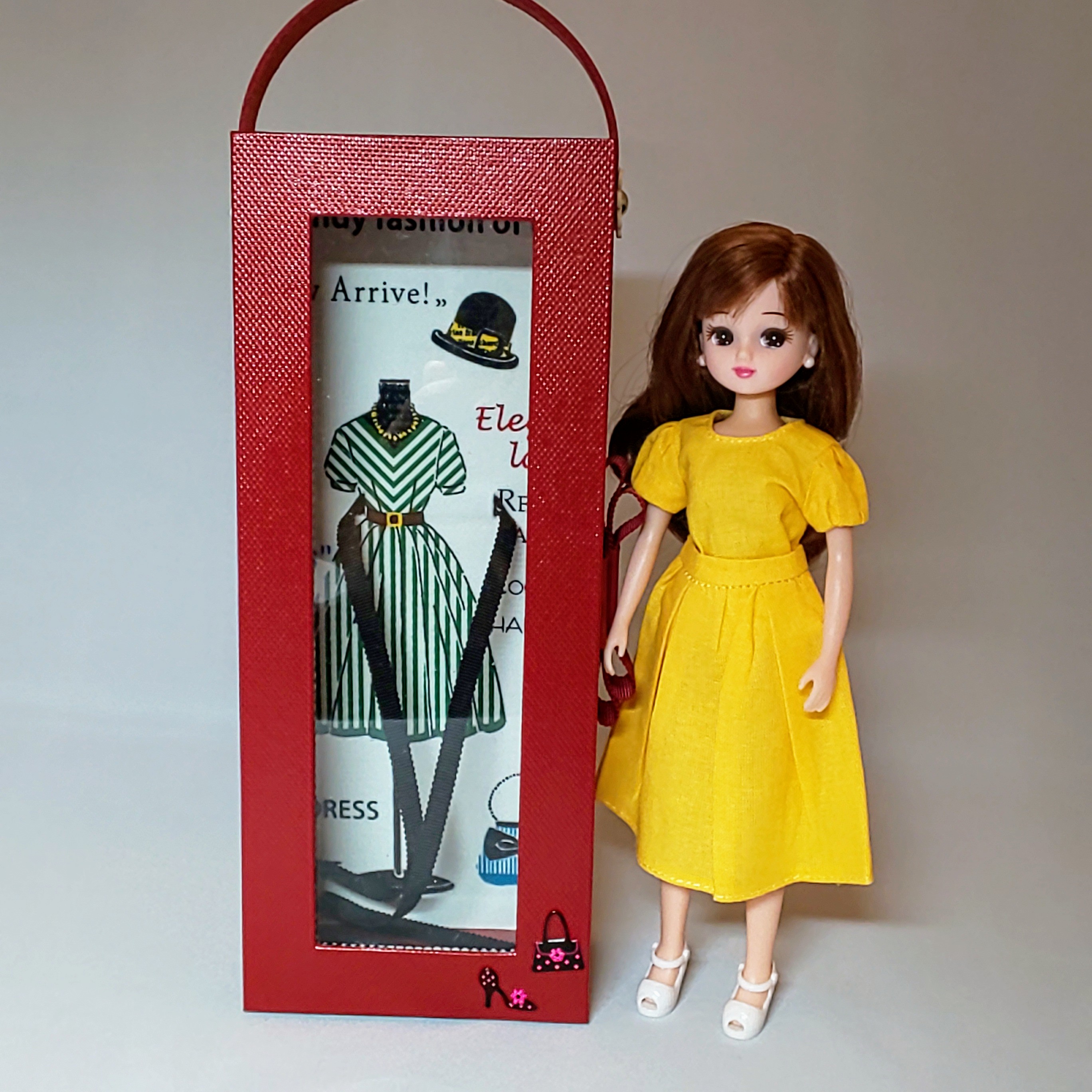 ☆kari_yuzu☆　人形用木製収納ケース　ハンドメイド　リカちゃんなど ☆kari_yuzu☆様専用 人形用木製収納ケース ハンドメイド リカ