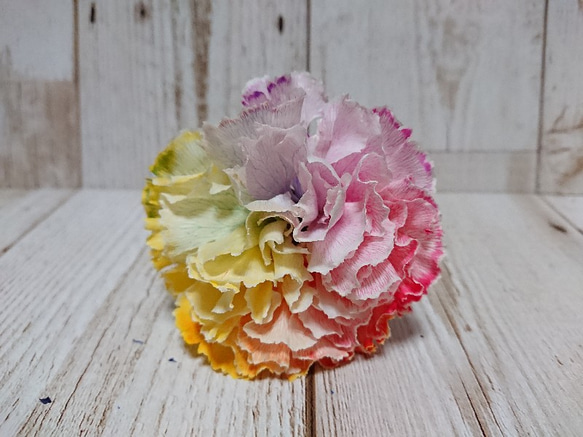 レインボーフラワー様 レインボーローズ プリザーブドフラワー 花束風 ハート 20cm