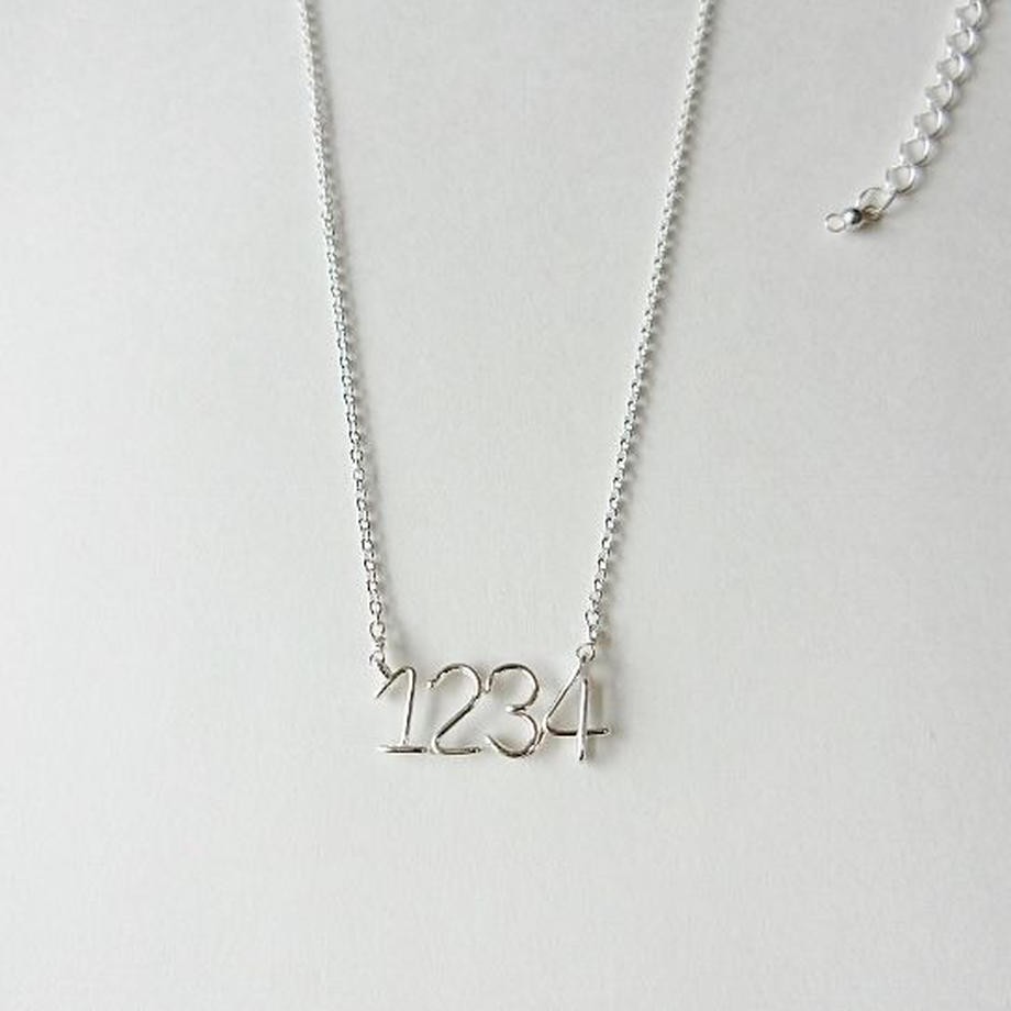 数字(ナンバー) 4ケタネックレス [シルバー925]