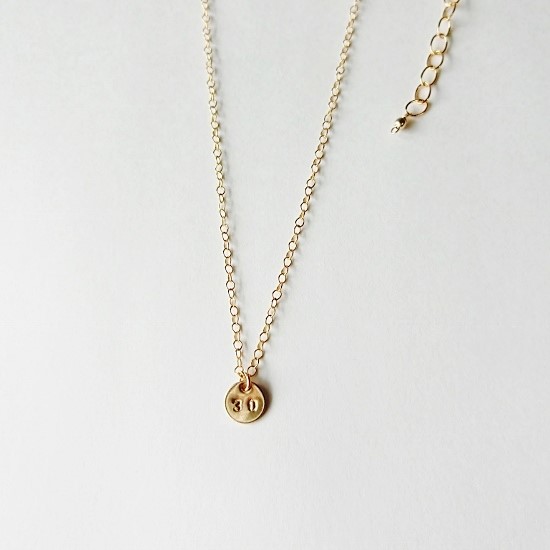 ミニ数字(ナンバー)2ケタプレートネックレス