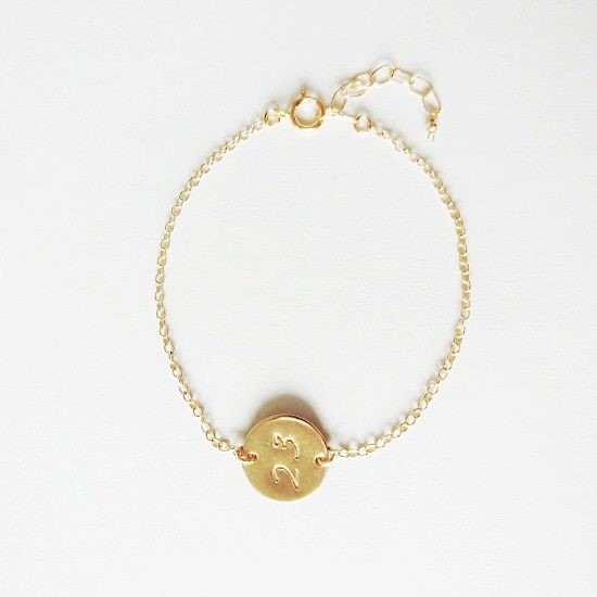 数字(ナンバー)2ケタプレートブレスレット