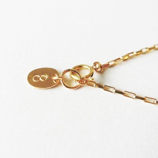 数字(ナンバー)プレート付きボックスチェーンアンクレット