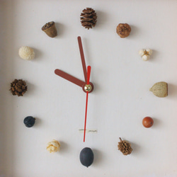 木の実のﾊﾟﾈﾙ　ＨS-32　時計タイプ　スタンド付き 3枚目の画像