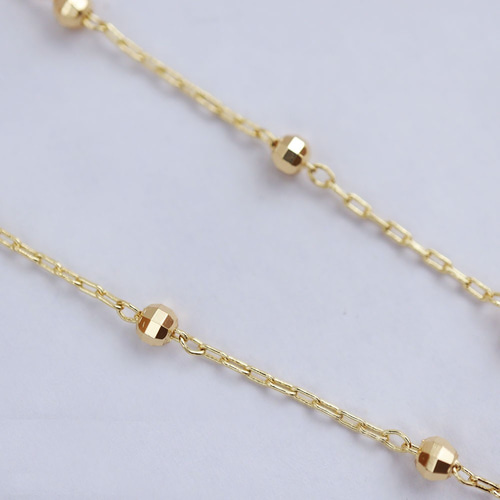 販売終了』金アレ対応 真鍮製 ミラーボール チェーン 2.8mm 切り売り