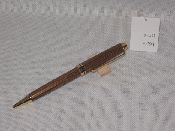 手作り木製ボールペン(ボーコテ材、ヨーロピアンモデル) 1枚目の画像