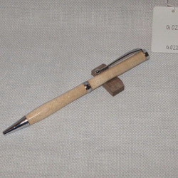 手作り木製ボールペン(メープル材、スリムラインモデル) 2枚目の画像