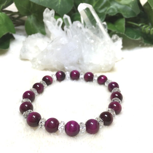 仕事力＋恋愛力で女性に大人気♪ピンクタイガーアイブレスレット★