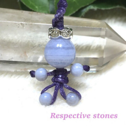 誕生石ストラップ】9月☆サファイア☆天然石／bd-9 携帯