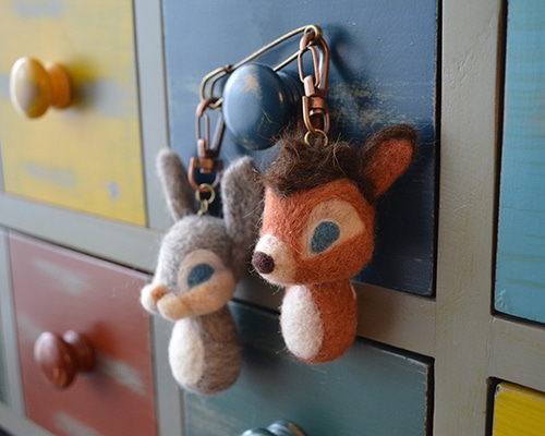 童話シリーズ☆羊毛フェルト【バンビとサンパー（とんすけ）】再販☆12