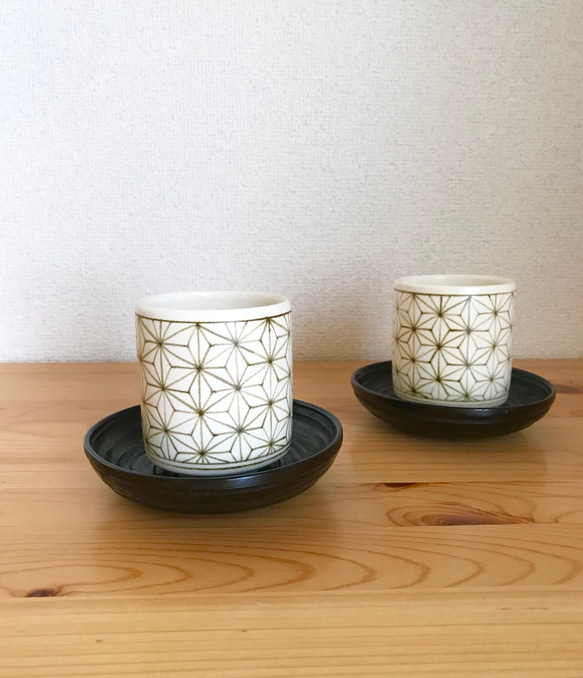 麻の葉模様の湯呑茶碗 1枚目の画像