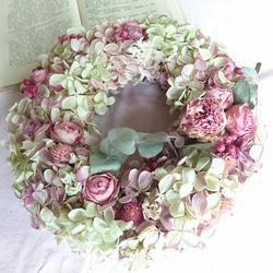 ―ボタニカルcake―ふんわり桜色のリース 2枚目の画像