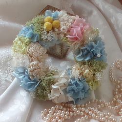 ―ボタニカル cake―花冠のリース型リングピロー 1枚目の画像