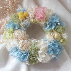 ―ボタニカル cake―花冠のリース型リングピロー 3枚目の画像