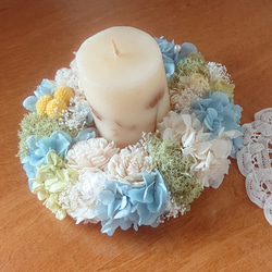 ―ボタニカル cake―花冠のリース型リングピロー 6枚目の画像