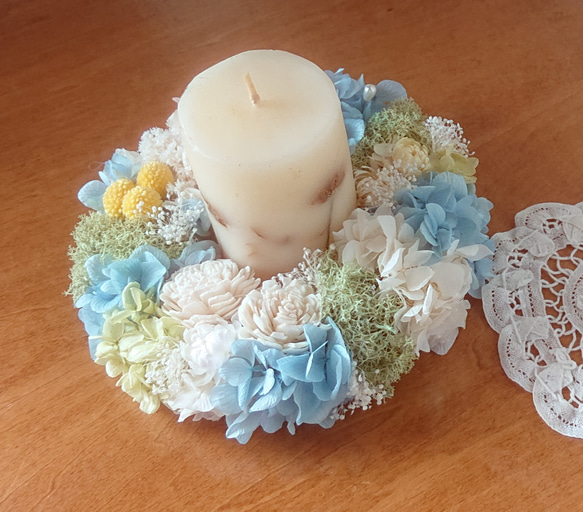 ―ボタニカル cake―花冠のリース型リングピロー 6枚目の画像