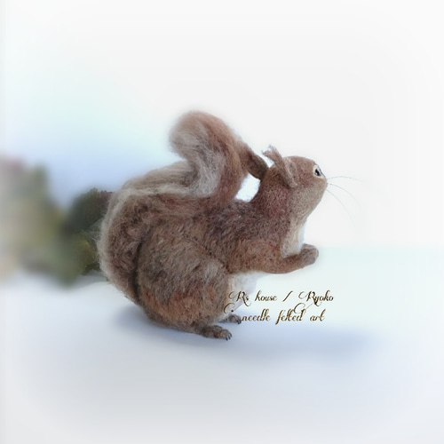 羊毛フェルト ニホンリス 人形 羊毛フェルト R's house / Ryoko 通販