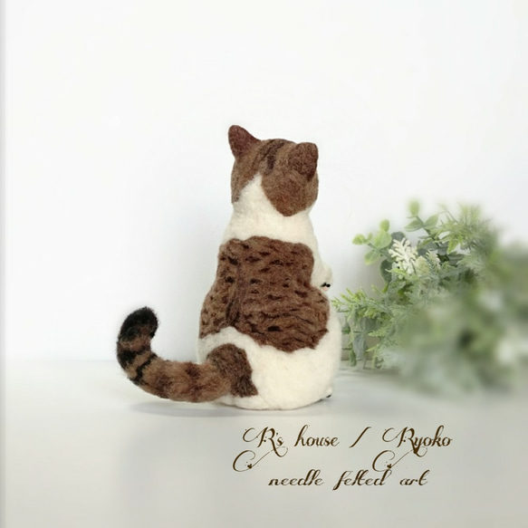 羊毛フェルト エキゾチック ショートヘア / 猫 人形 6枚目の画像