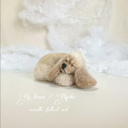 トロマ　羊毛フェルト＋毛糸　アメリカンコッカースパニエル　ハンドメイド　犬 トロマ様専用 羊毛フェルト＋毛糸 アメリカンコッカースパニエル