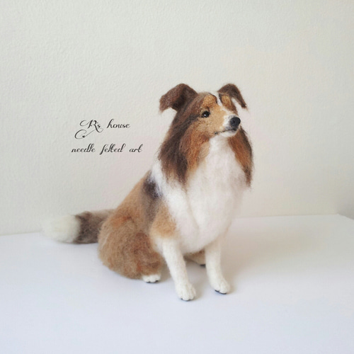 羊毛フェルト シェットランドシープドッグ / シェルティー 人形