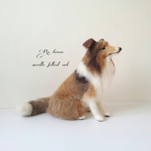 羊毛フェルト シェットランドシープドッグ / シェルティー 人形 羊毛