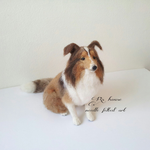羊毛フェルト シェットランドシープドッグ / シェルティー 人形 羊毛