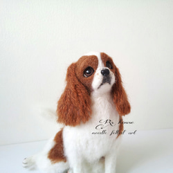 羊毛フェルト キャバリア キングチャールズ スパニエル 人形 羊毛