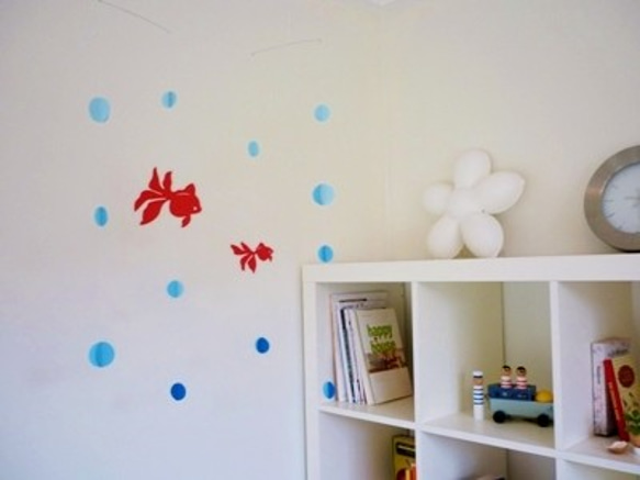 ハンドメイドモビール☺︎ ☁︎金魚の池☁︎ 【SOLD】 ハンドメイドモビール☺︎ ☁︎金魚の池☁︎ 【SOLD】