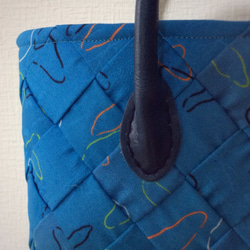 Ajiro編織袋天藍色國內免費送貨 第3張的照片