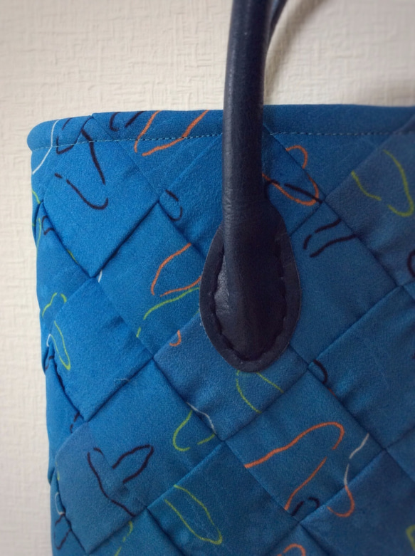 Ajiro編織袋天藍色國內免費送貨 第3張的照片