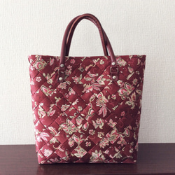 Ajiro編織袋深紅色的花L國內免費送貨 第1張的照片