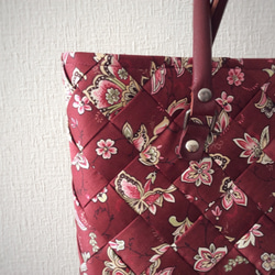 Ajiro編織袋深紅色的花L國內免費送貨 第3張的照片
