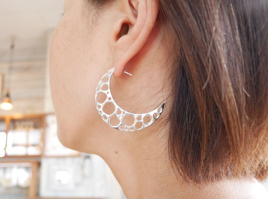 シルバー925 ピアス 三日月 ■送料無料■